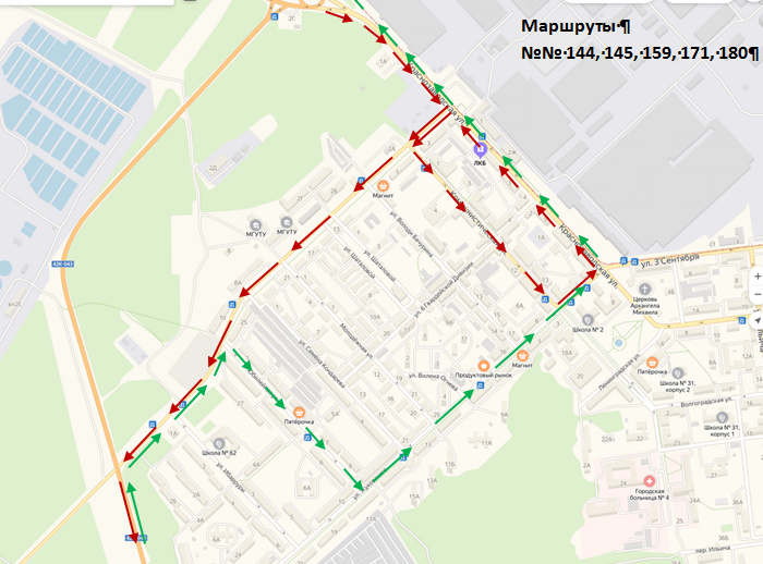 Карта движения автобусов в липецке